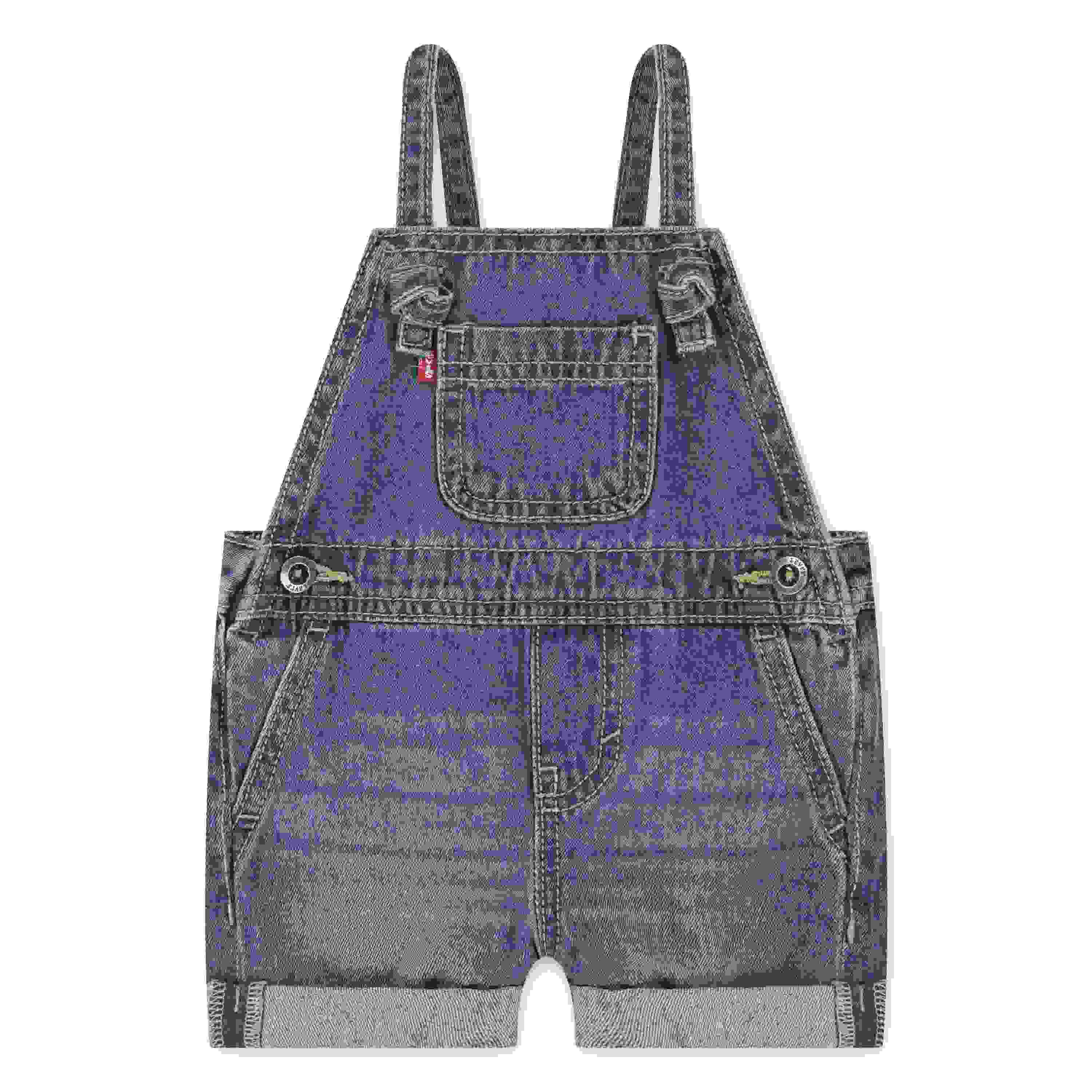 Levi's Knot Strap Baby Girls' Dark Blue Wash Denim Shortalls